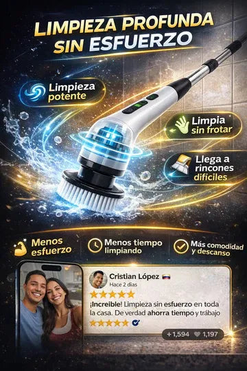 TurboClean 9X - El cepillo eléctrico que limpia más rápido con menos esfuerzo 💪