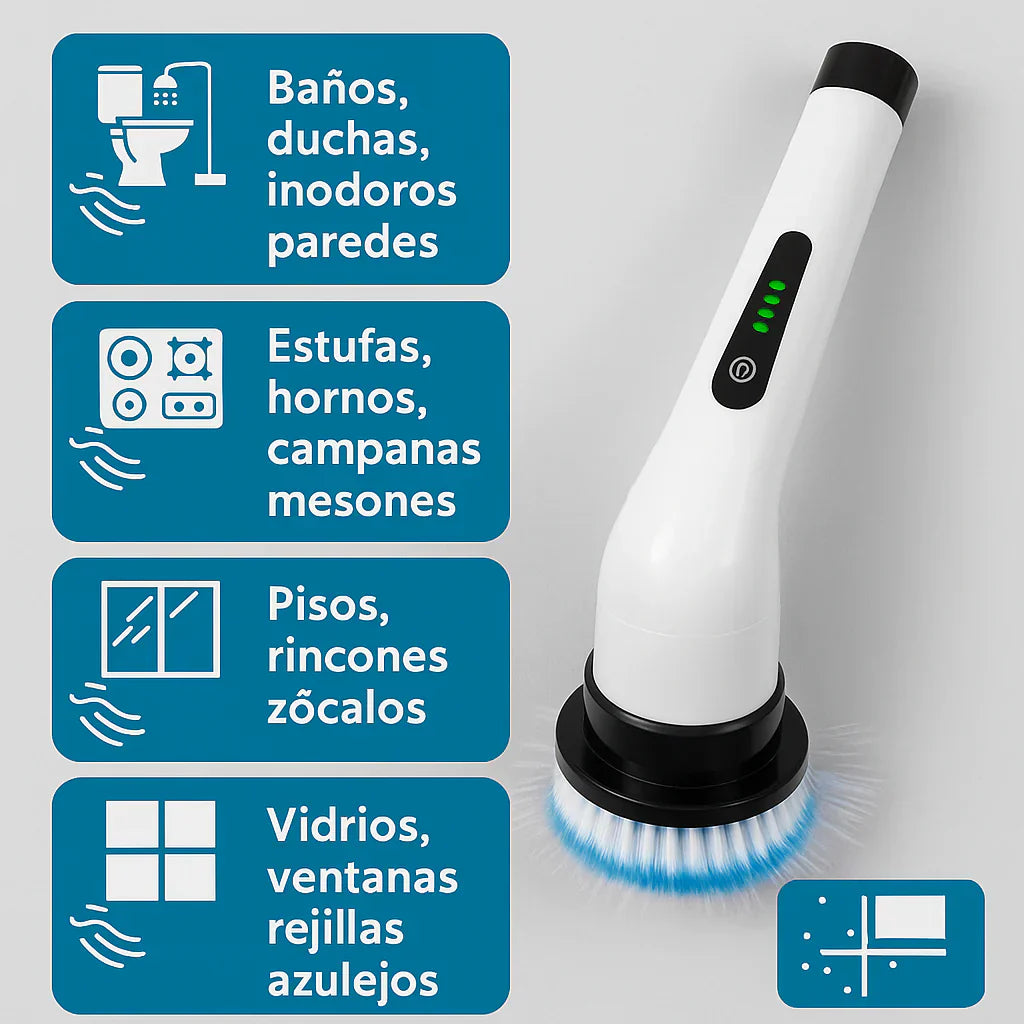 TurboClean 9X - El cepillo eléctrico que limpia más rápido con menos esfuerzo 💪